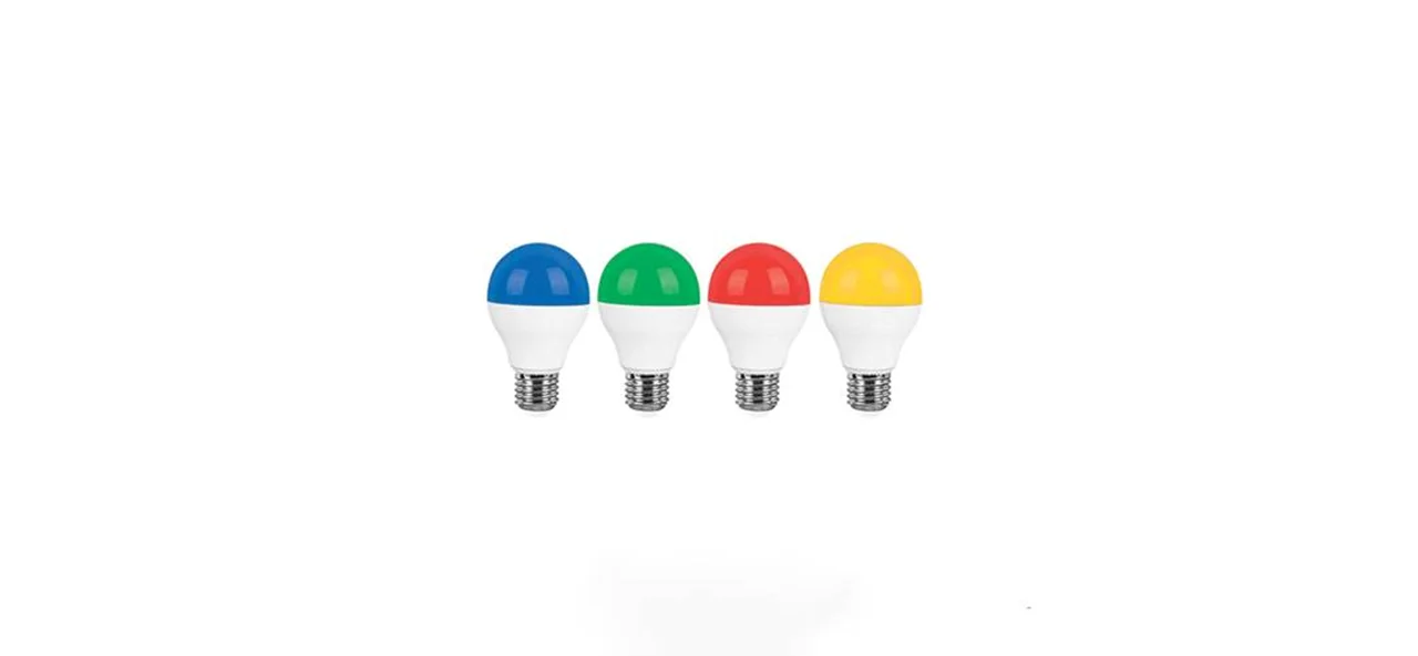 لامپ LED حبابی 9 وات رنگی E27 پارس شعاع توس